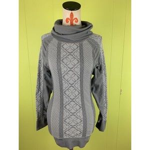 Gray Patterned Women's Sweatshirt